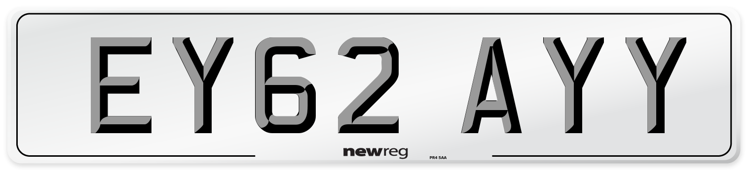 EY62 AYY Number Plate from New Reg